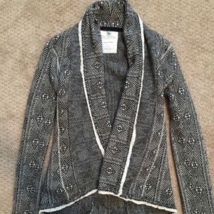 Black and white Aztec print cardigan